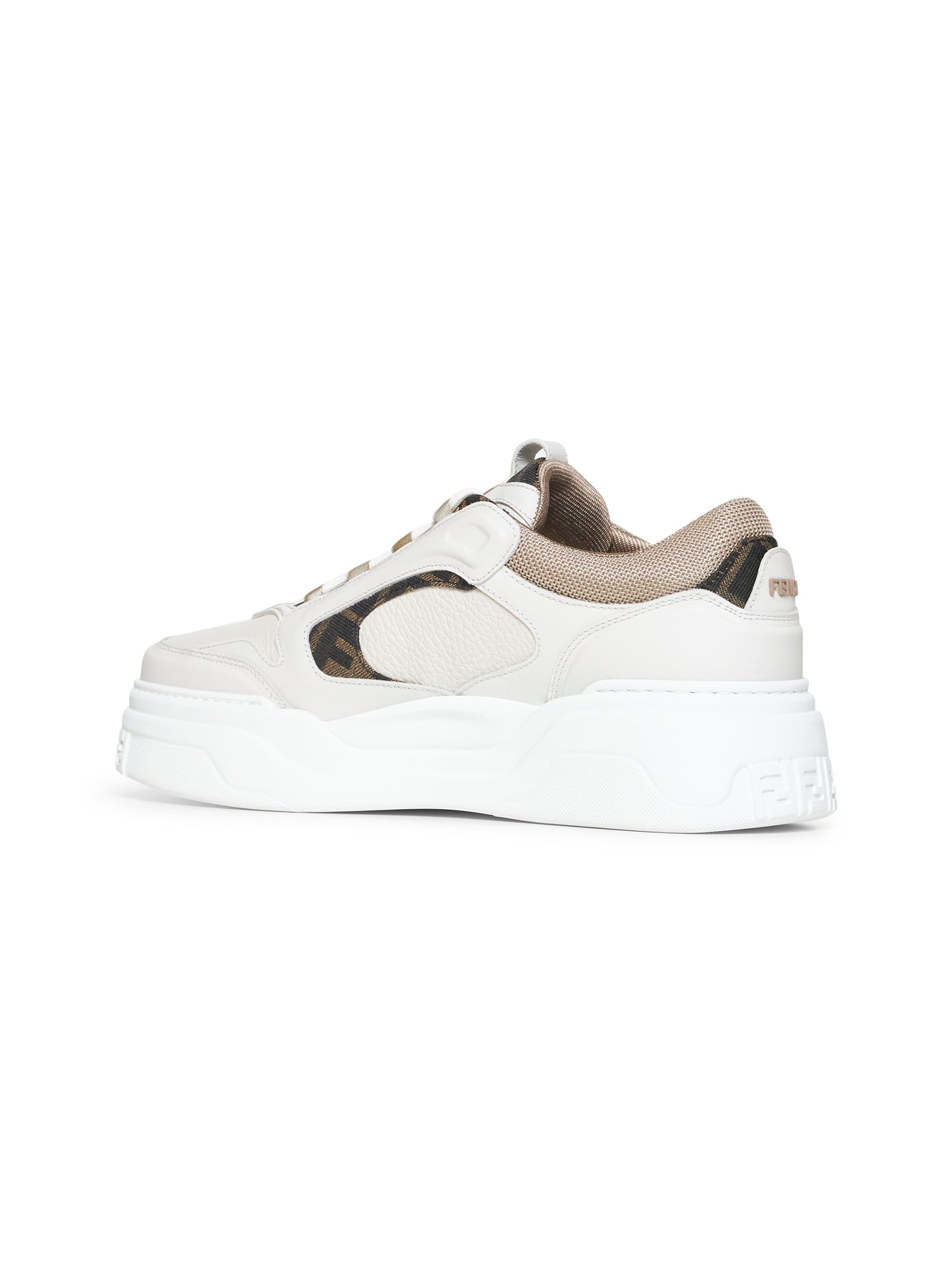 White leather Fendi Force sneakers