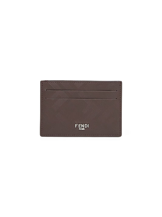 Portacarte Slim Fendi Shadow marrone