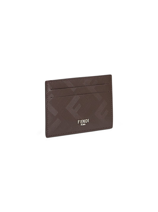 Portacarte Slim Fendi Shadow marrone