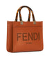 Fendi Sunshine Small Bag in Brown Calfskin Leather