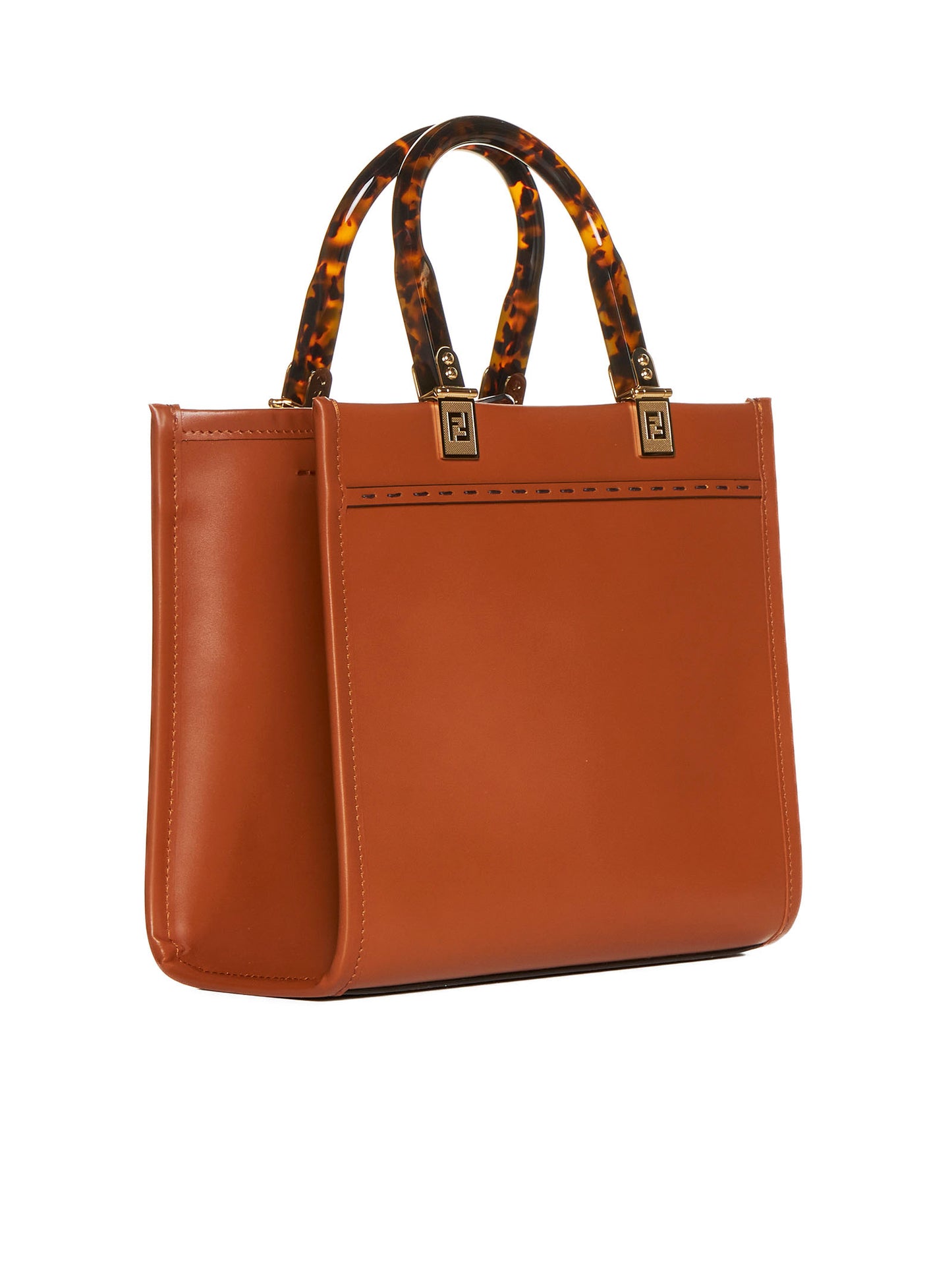 Fendi Sunshine Small Bag in Brown Calfskin Leather