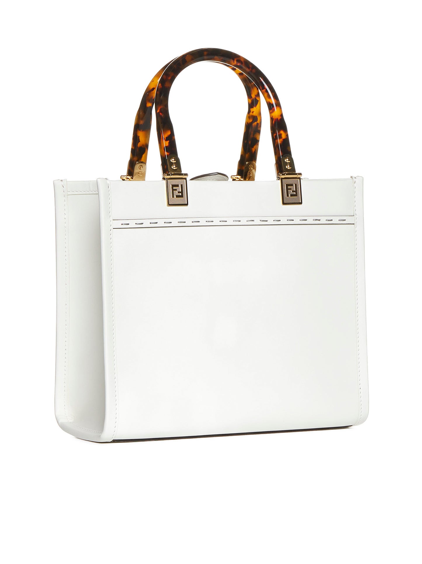 Fendi white leather shopper