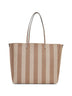 Reversible Pequin FF striped fabric shopper