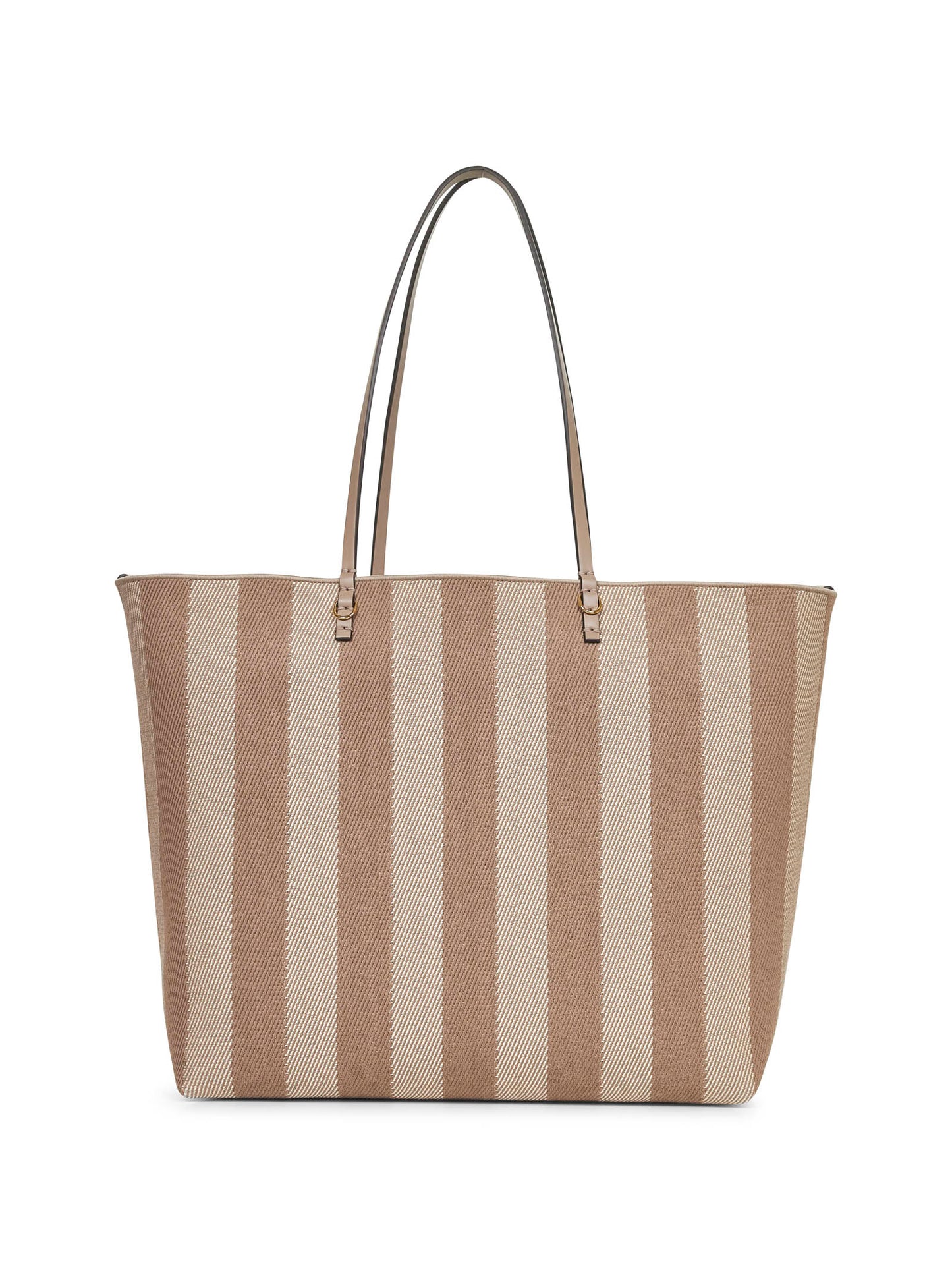 Reversible Pequin FF striped fabric shopper