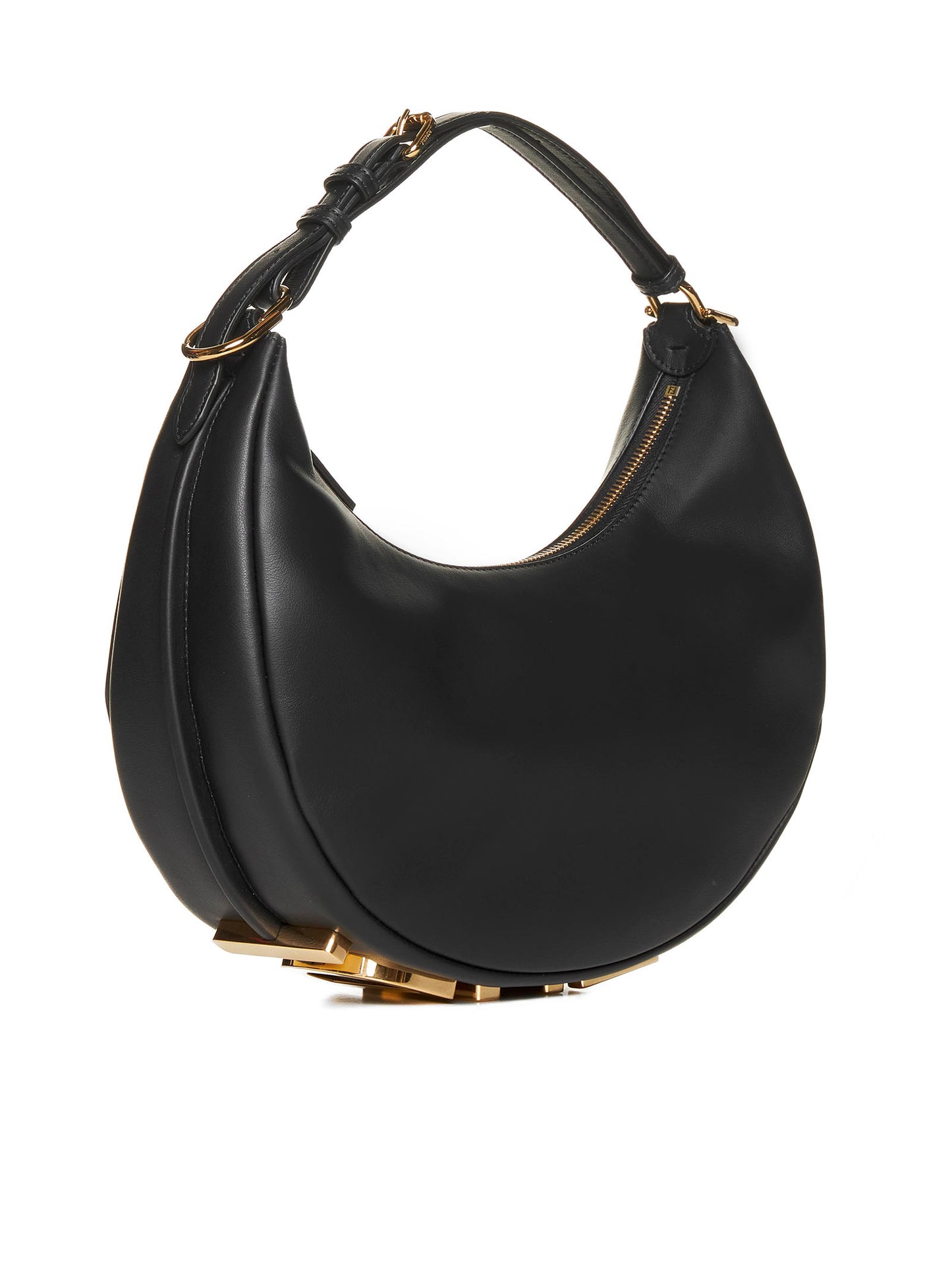 Fendigraphy black leather bag