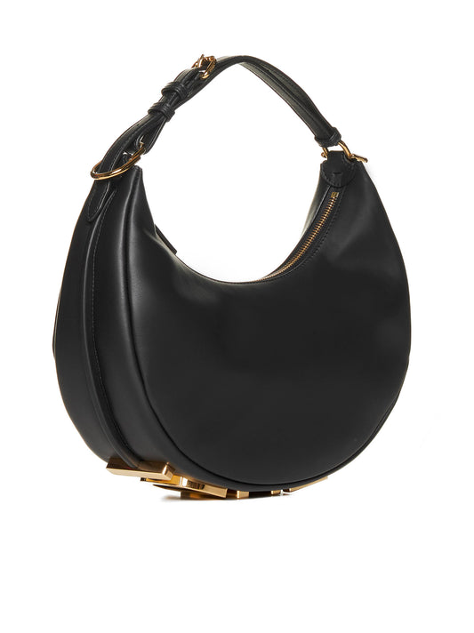 Borsa in pelle nera Fendigraphy
