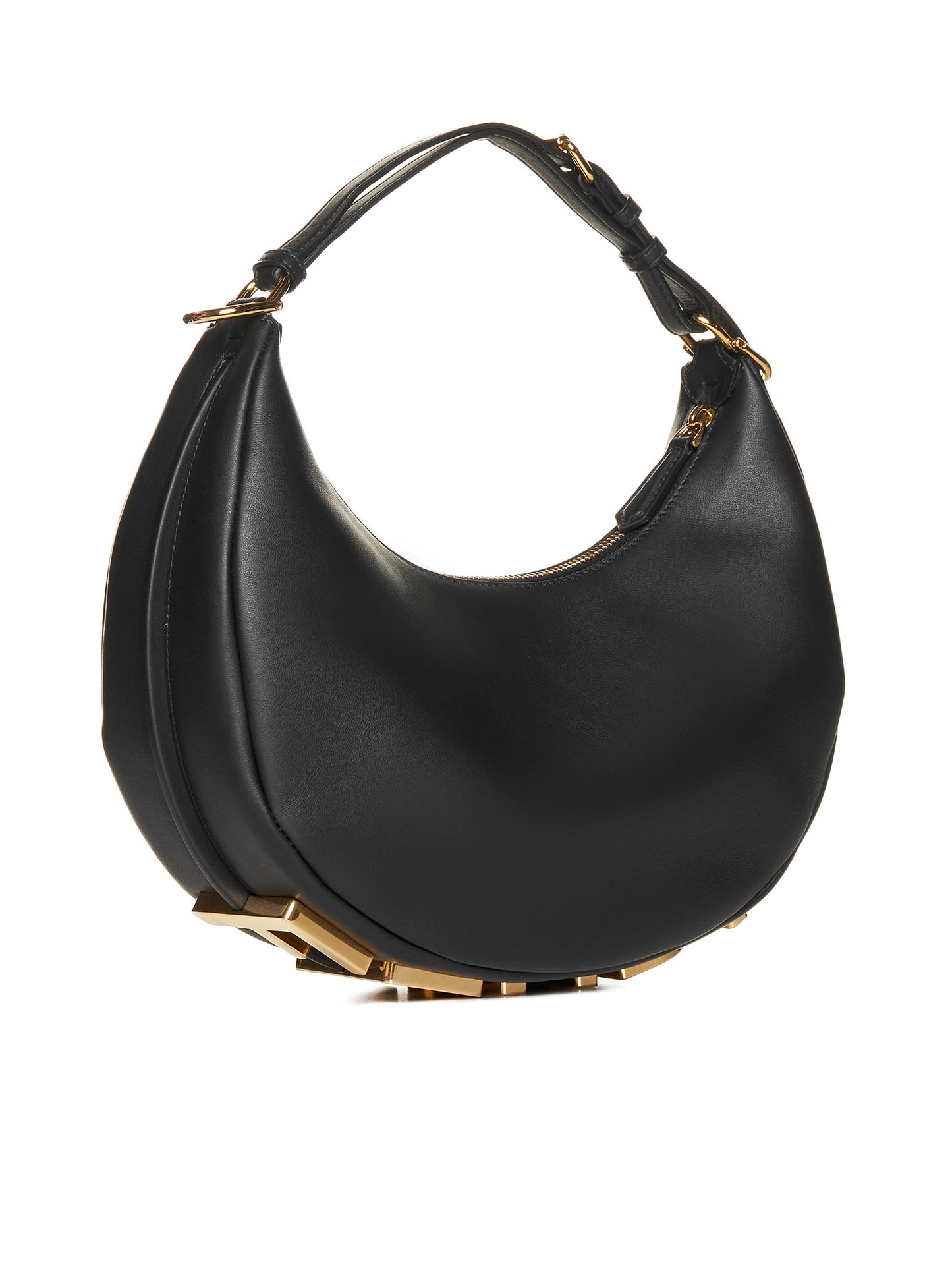 Fendigraphy black leather bag