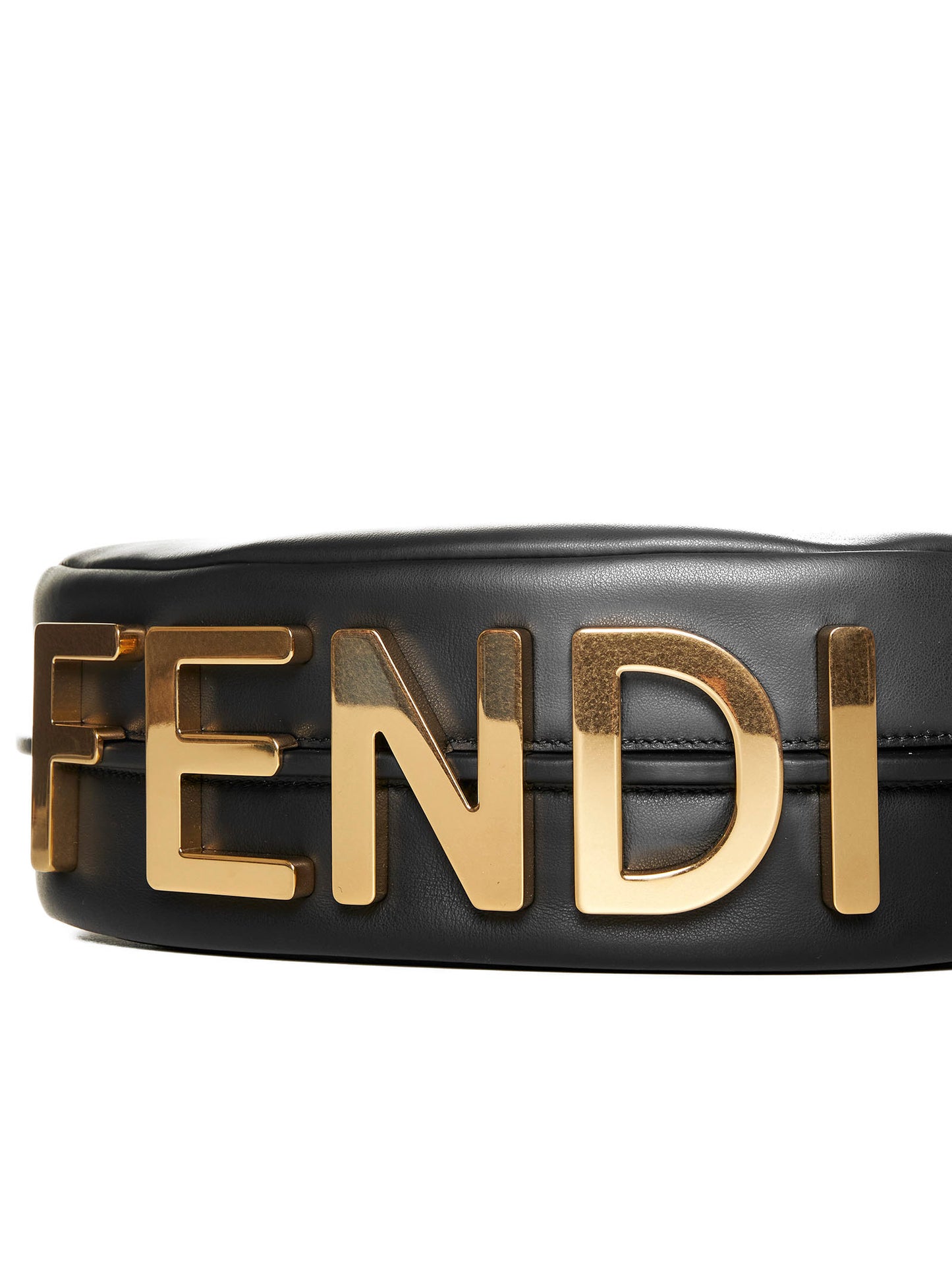 Fendigraphy black leather bag