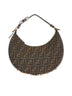 Borsa in tessuto jacquard FF marrone