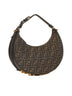 Borsa in tessuto jacquard FF marrone