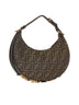 Borsa in tessuto jacquard FF marrone