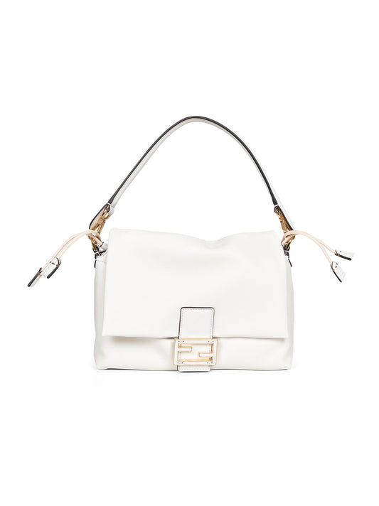 White Medium Baguette Mamma shoulder bag