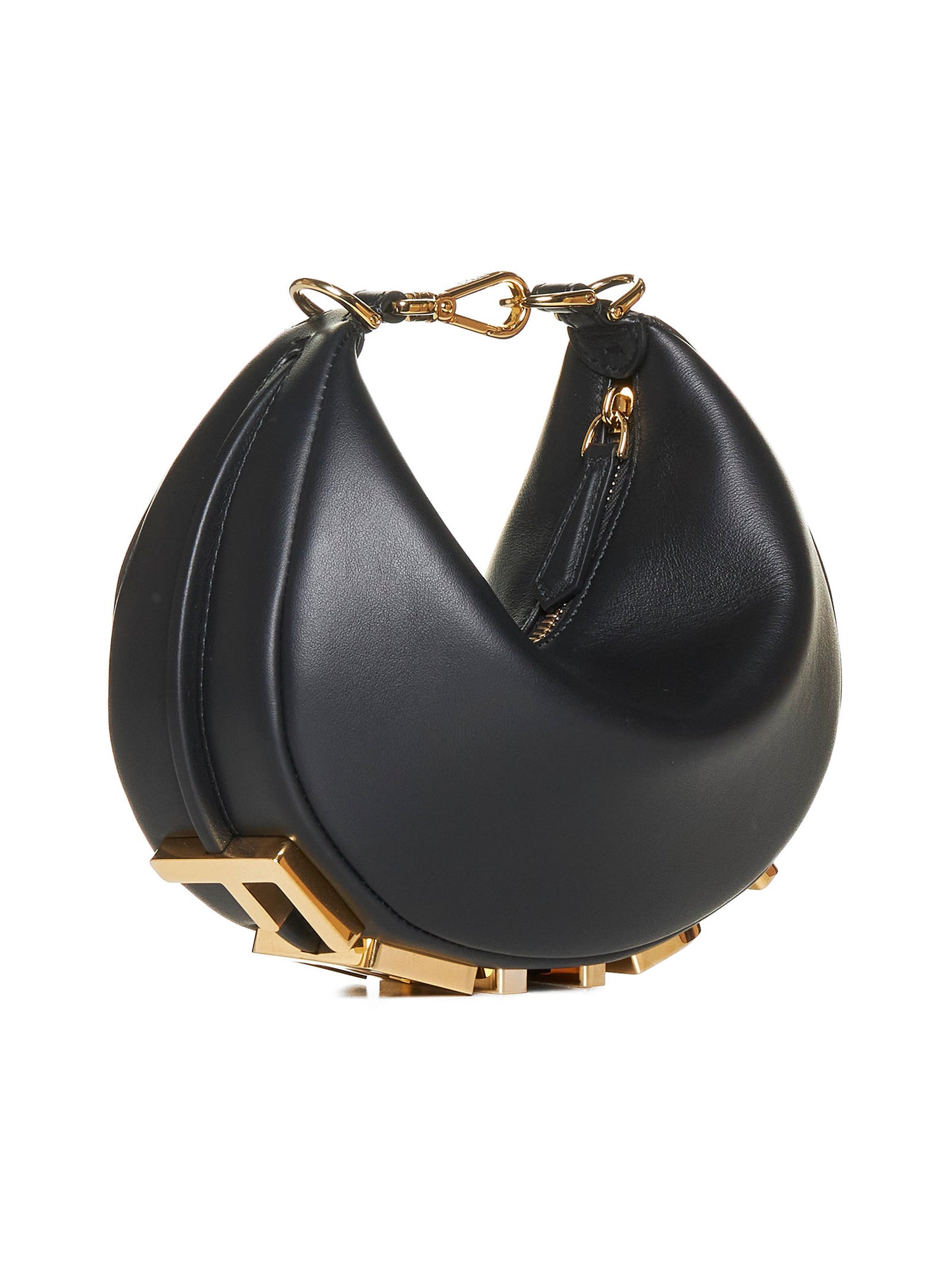 Fendigraphy Mini Bag in Black Leather
