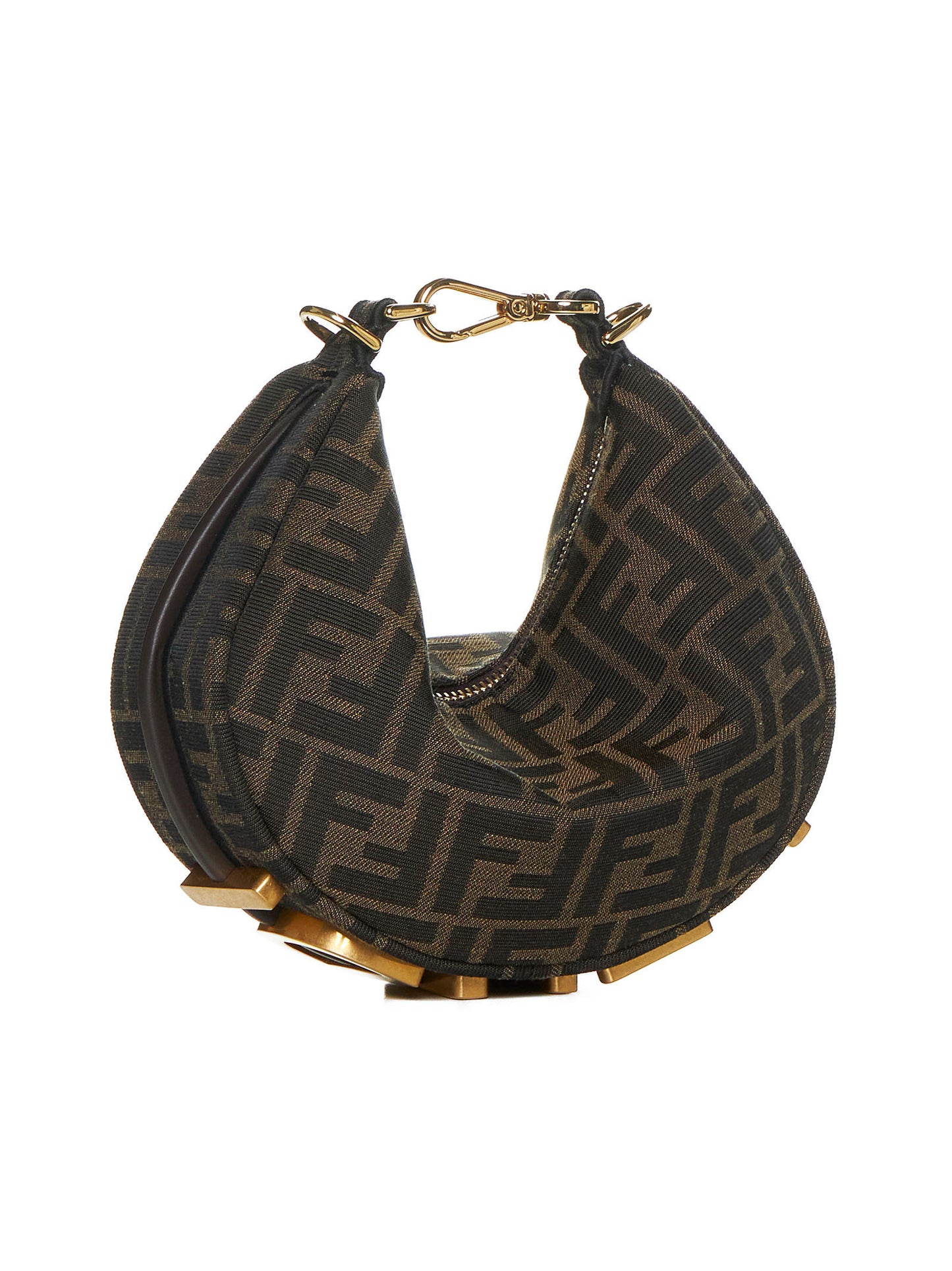 Fendigraphy Mini Bag in Brown FF Jacquard Fabric