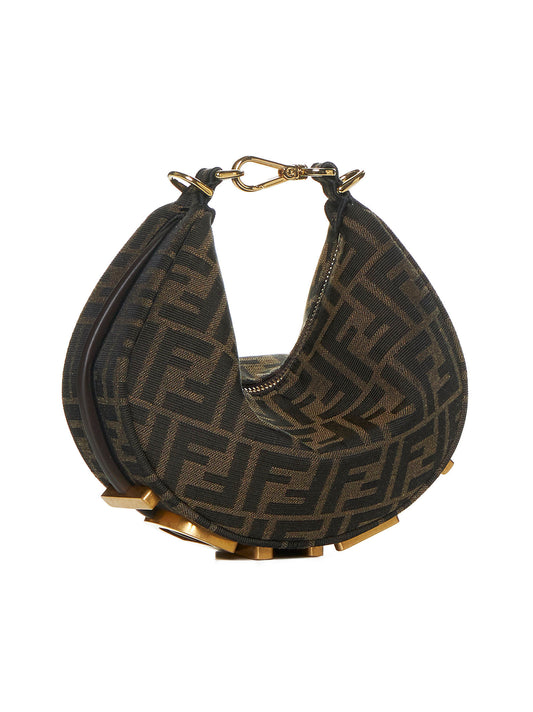 Fendigraphy Mini Bag in Brown FF Jacquard Fabric