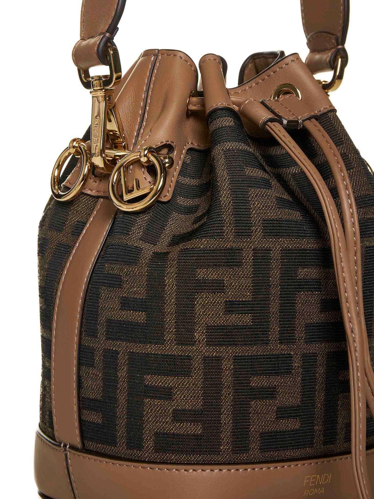 Mon Tresor Mini Bag in Brown FF Fabric