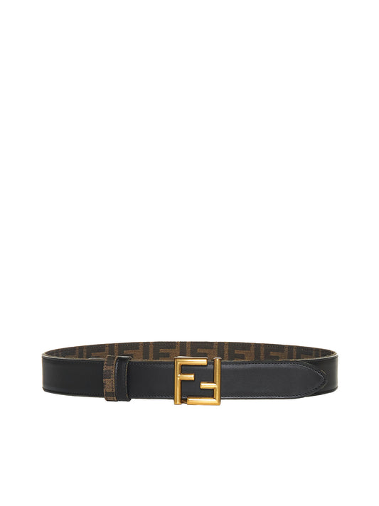 Reversible FF Belt in Black Leather