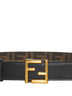 Reversible FF Belt in Black Leather