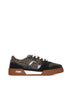 Fendi Match Low-Top in Canvas with Black Suede