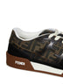 Fendi Match Low-Top in Canvas with Black Suede
