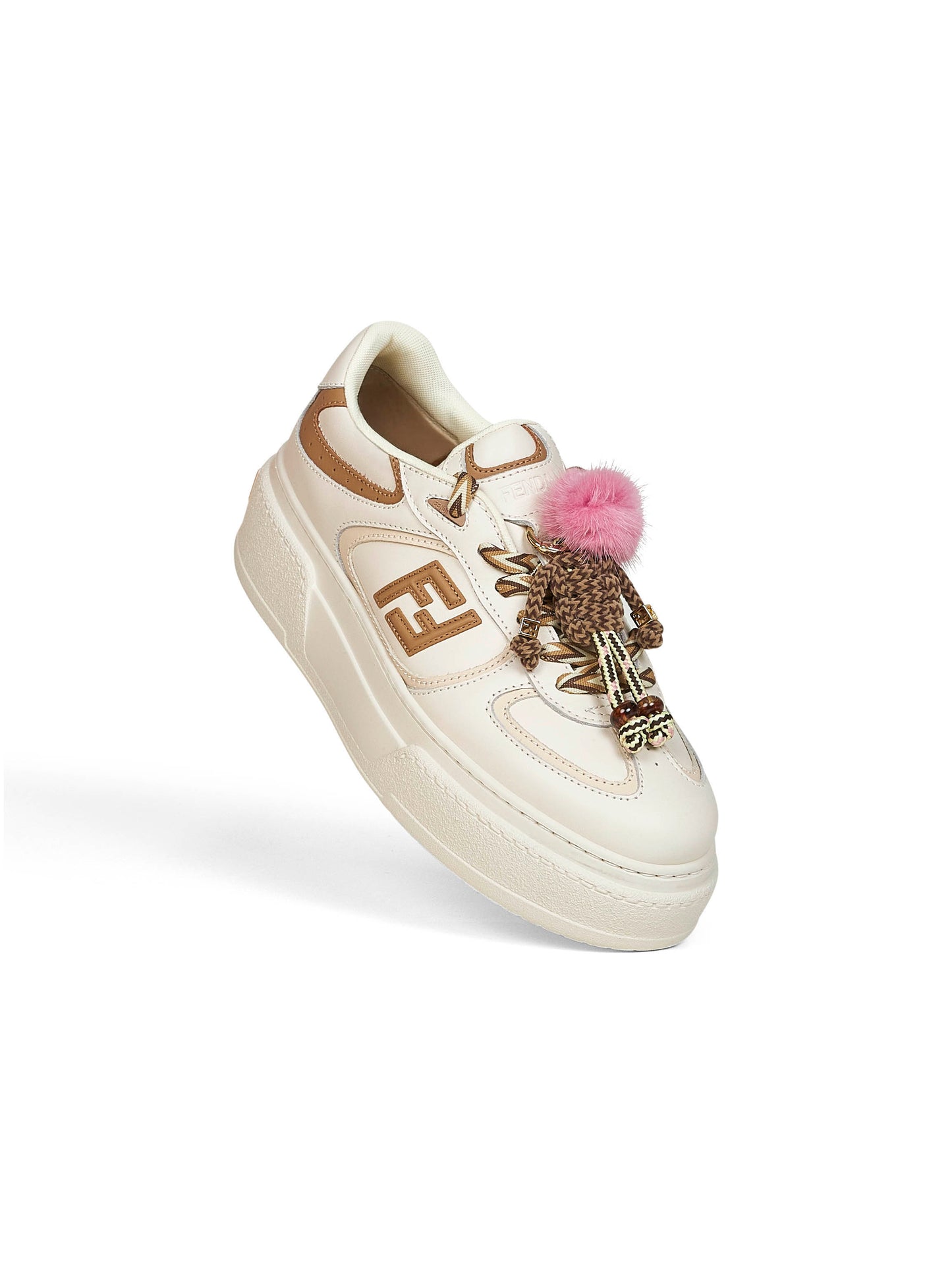 White Fendi Match platform sneakers