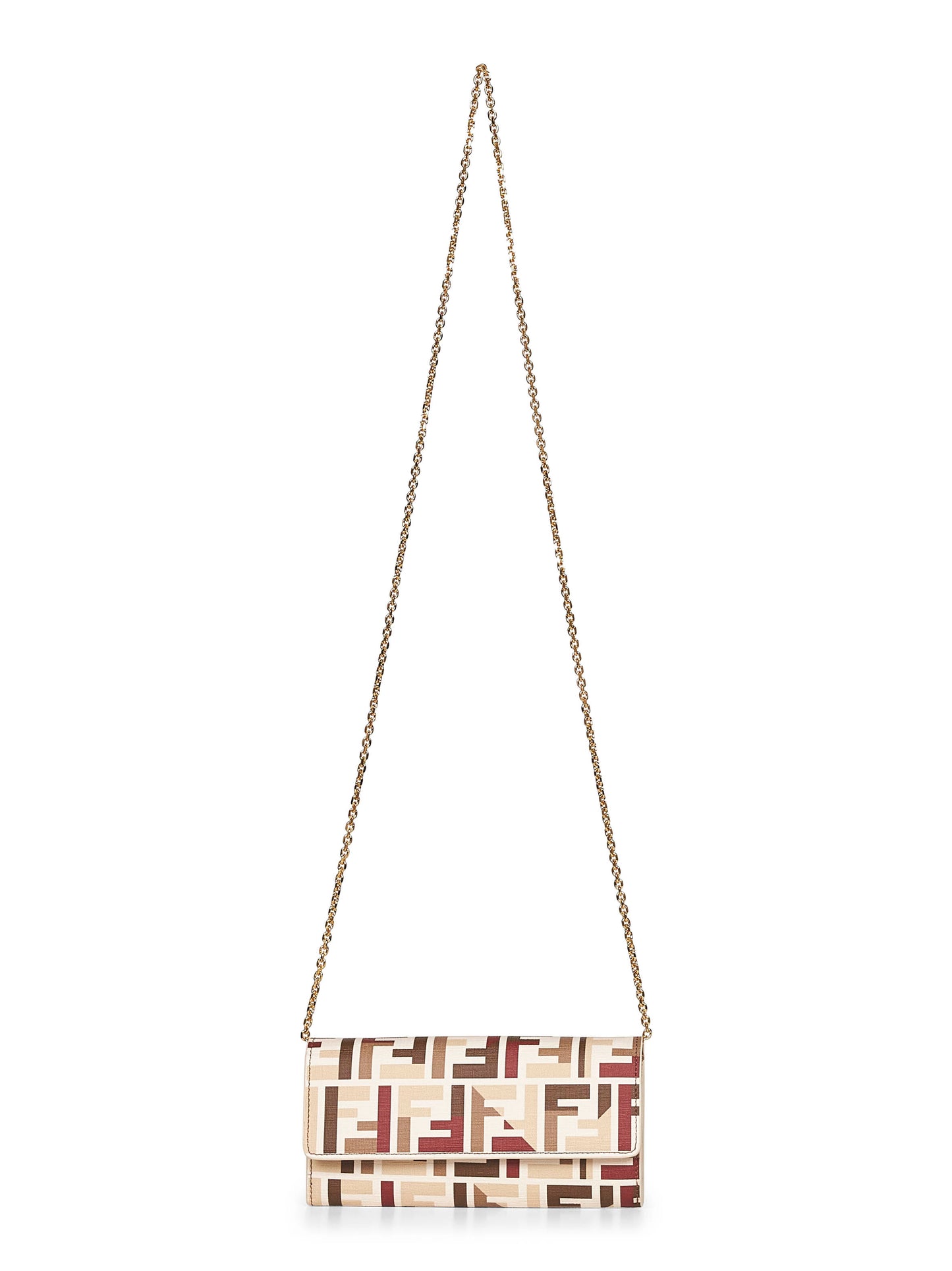 Multicolor Fendi Roma Continental with chain wallet