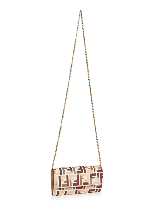 Multicolor Fendi Roma Continental with chain wallet