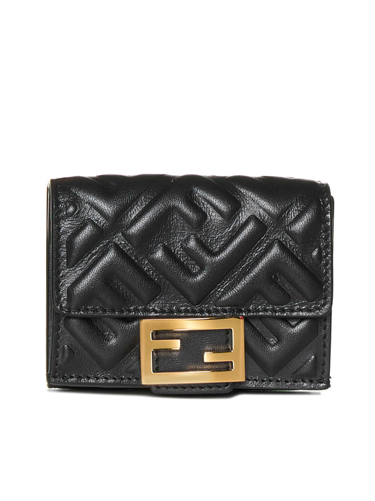 Micro trifold wallet in FF leather