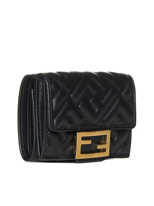 Micro trifold wallet in FF leather