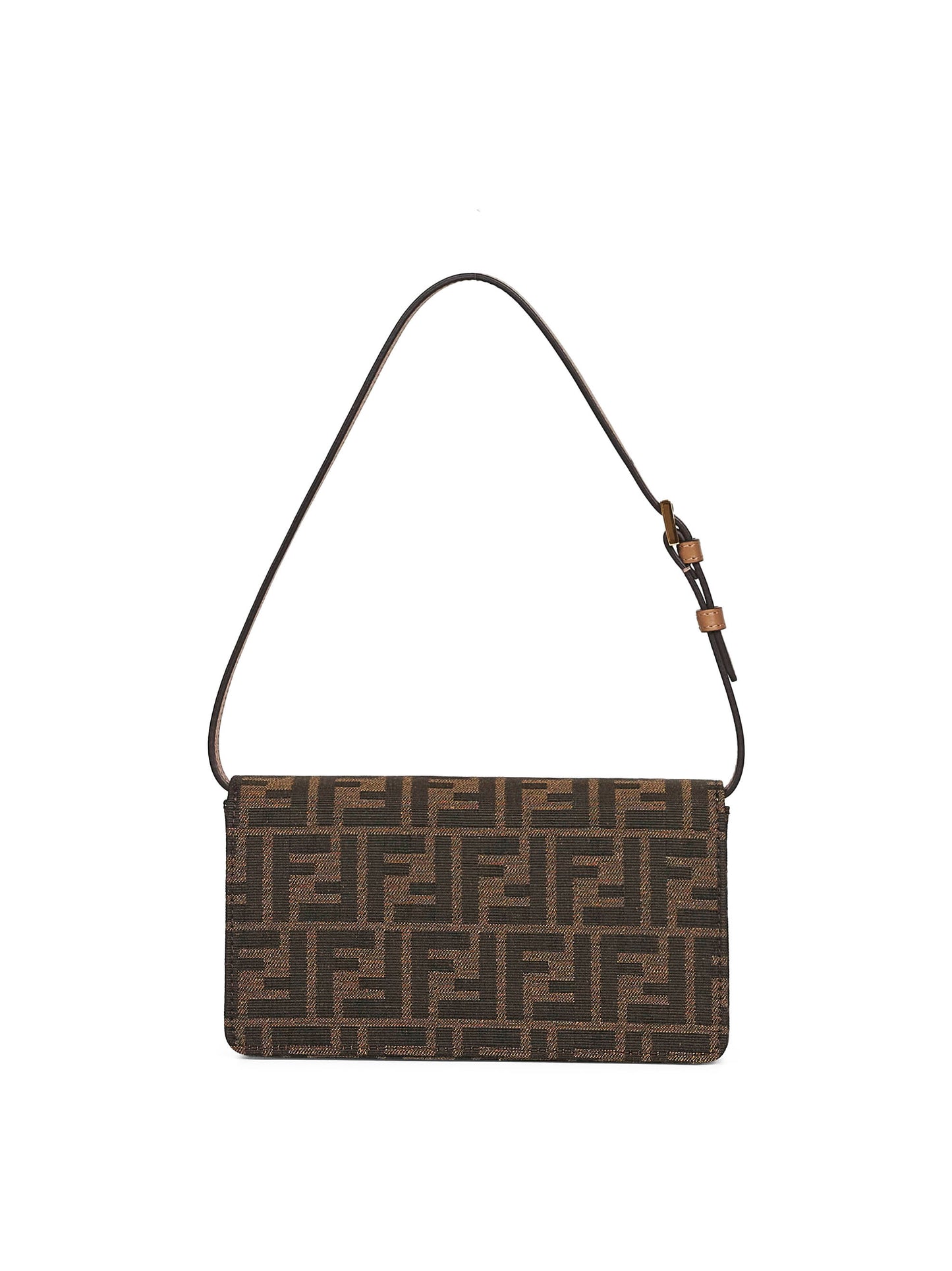 Brown Wallet On Chain Baguette minibag