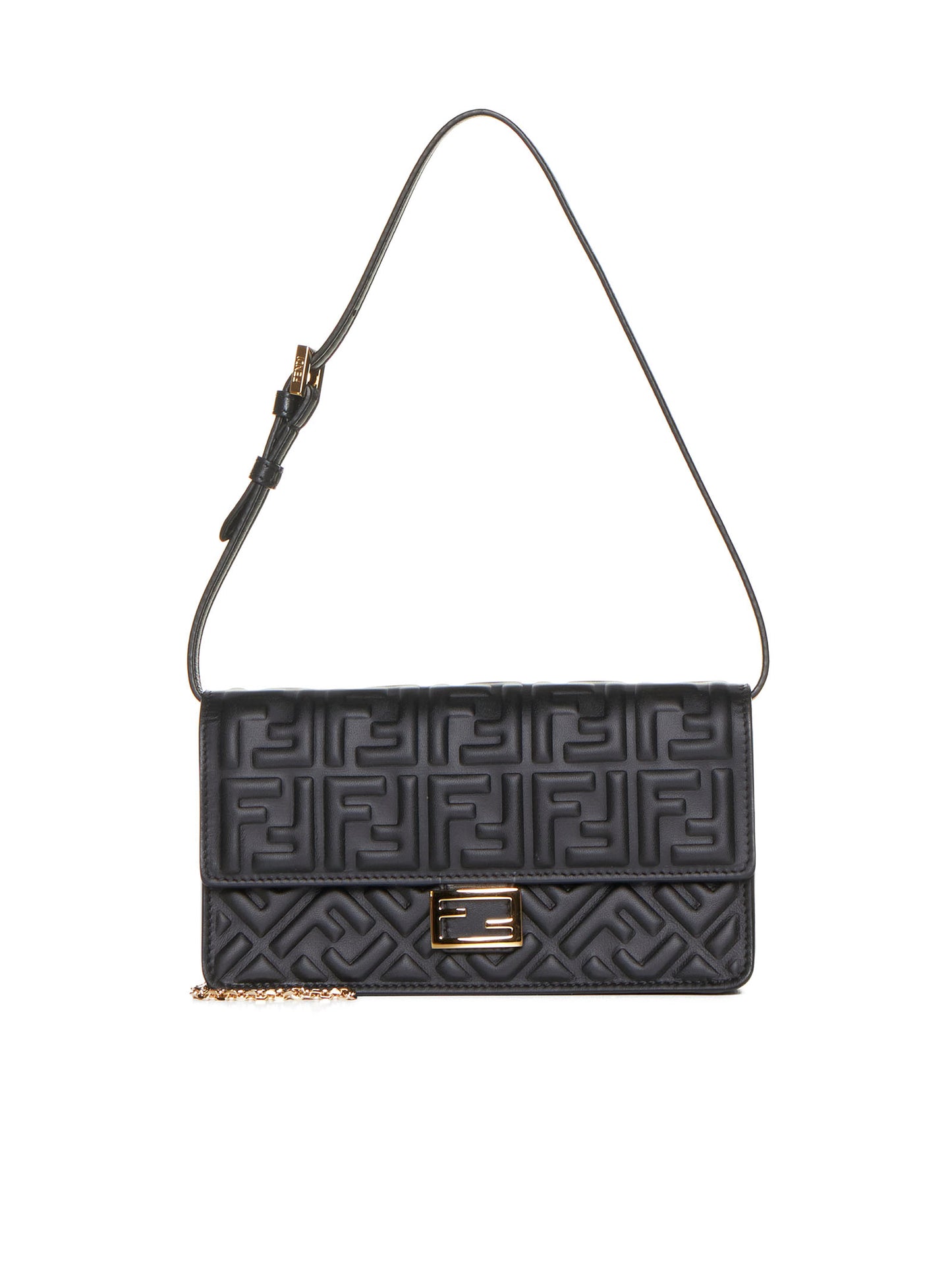 Black Nappa Leather FF Wallet