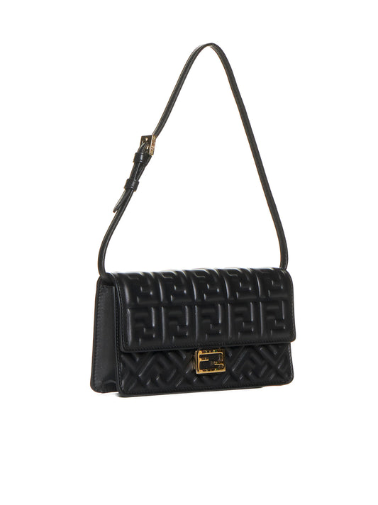Black Nappa Leather FF Wallet