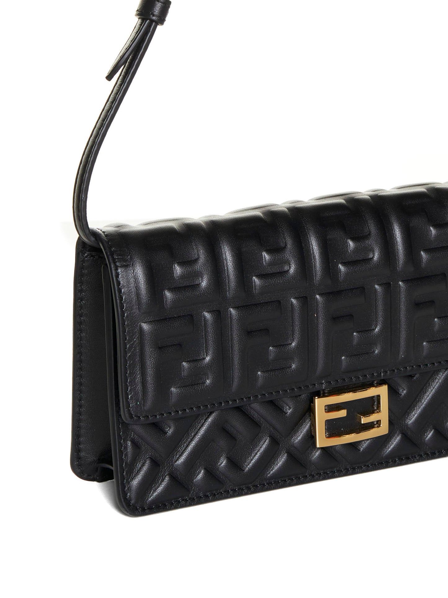 Black Nappa Leather FF Wallet