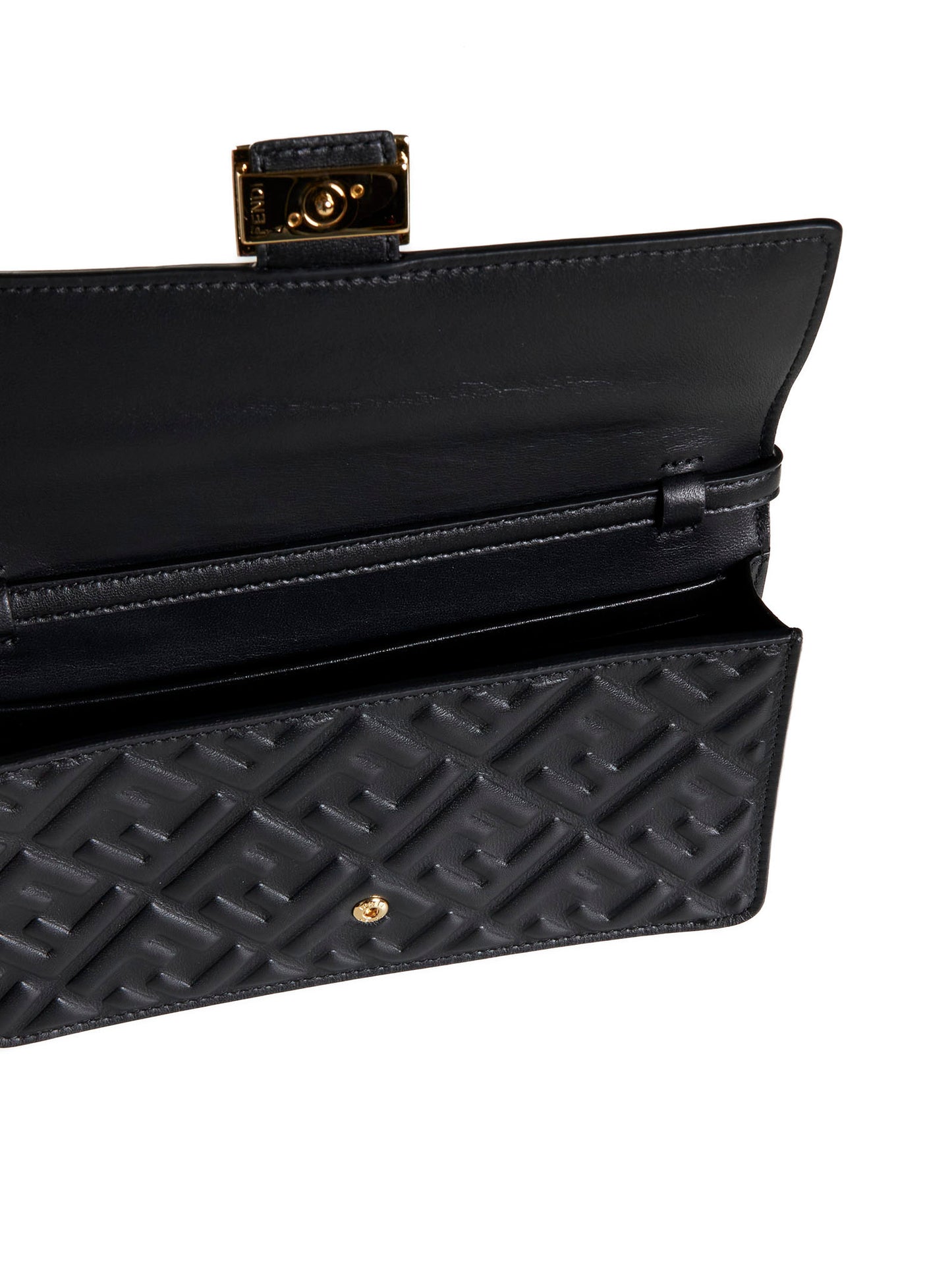 Black Nappa Leather FF Wallet