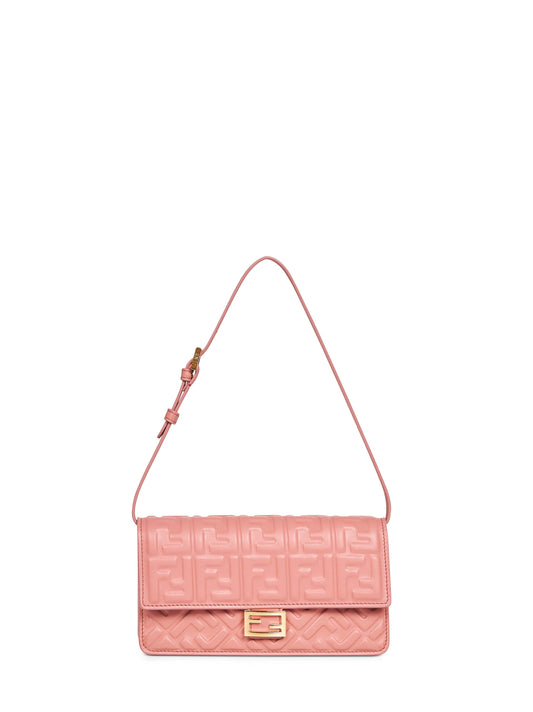 Pink Wallet On Chain Baguette minibag