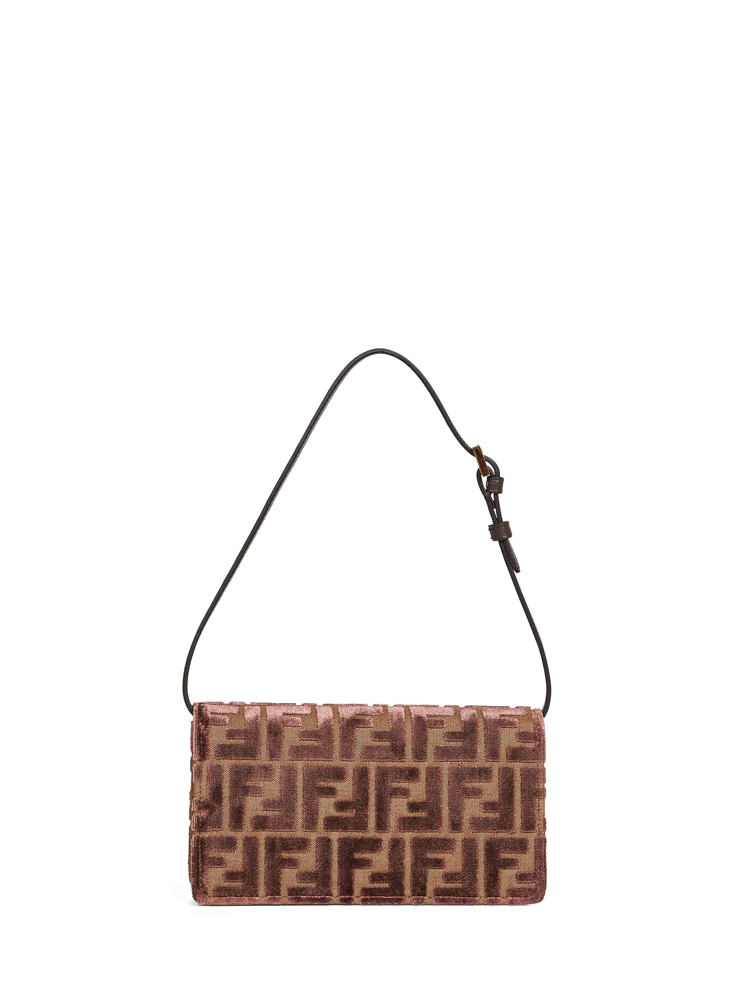 Brown Wallet On Chain Baguette minibag<BR/>