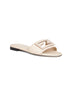 Beige leather Baguette slides