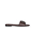 Brown leather Baguette slides
