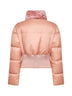 Piumino in tessuto tecnico e shearling rosa