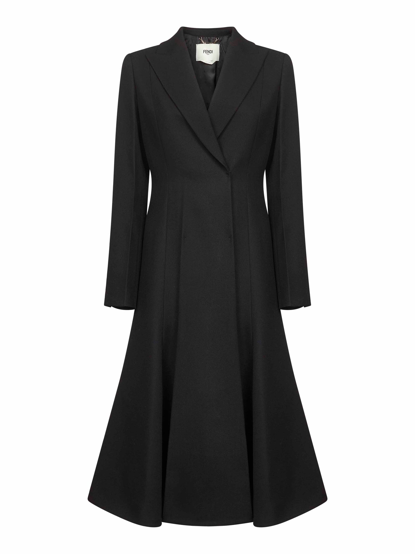 Cappotto midi in lana Grain de Poudre nera