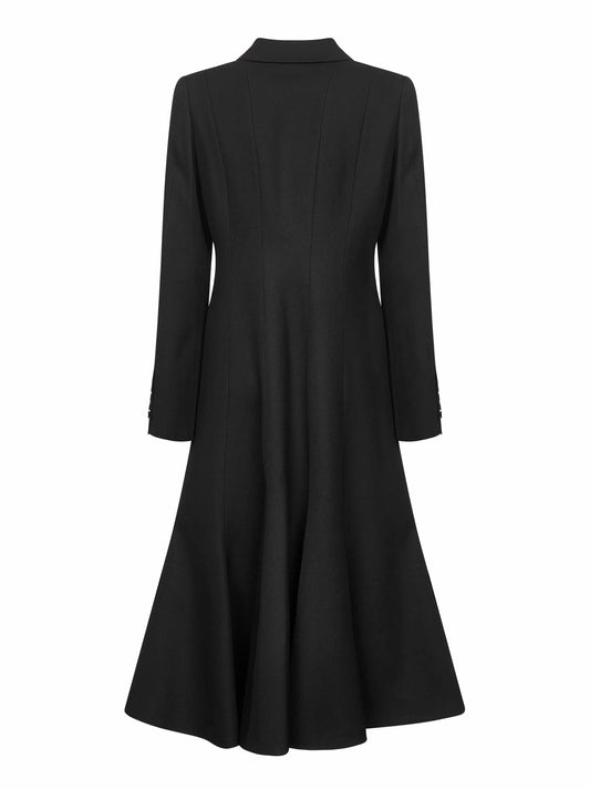 Cappotto midi in lana Grain de Poudre nera