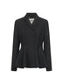 Black Grain de Poudre wool jacket