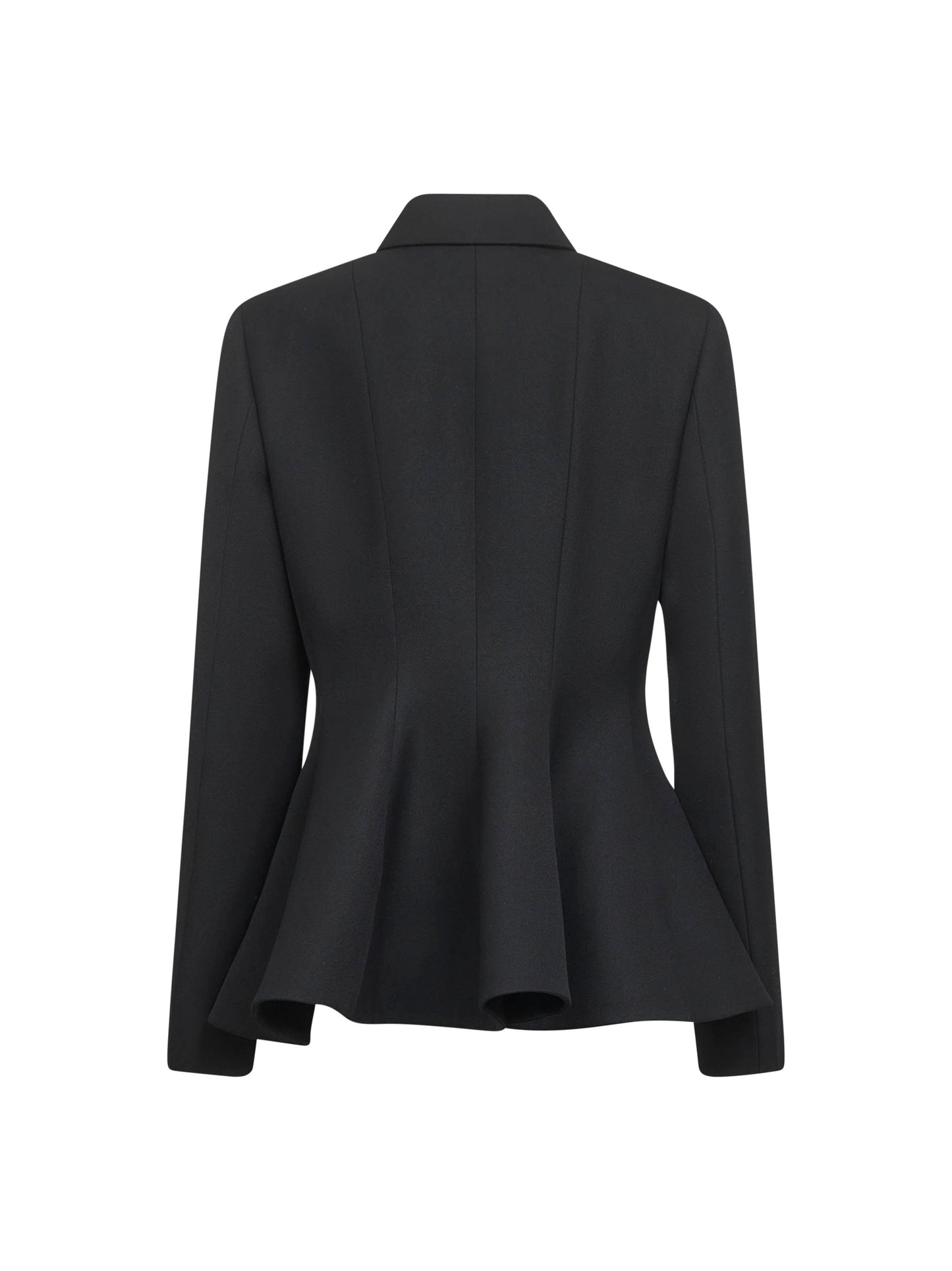Black Grain de Poudre wool jacket