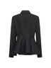 Black Grain de Poudre wool jacket