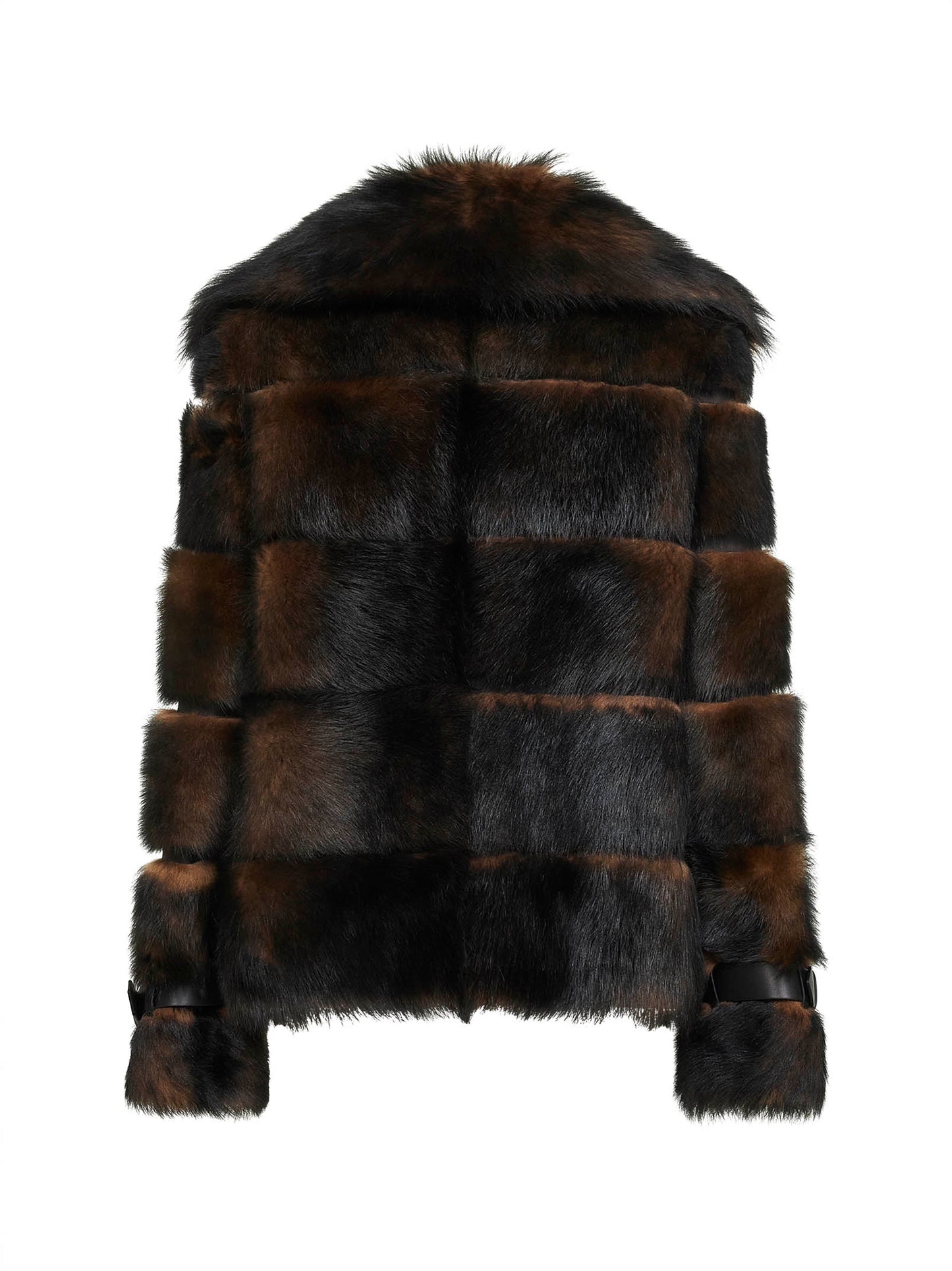 Giacca aviator in montone dorsato marrone