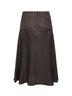 Gonna midi in seta FF jacquard marrone