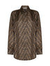 Camicia in seta FF marrone