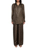 Camicia in seta FF marrone