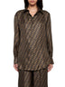 Camicia in seta FF marrone