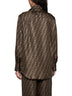 Camicia in seta FF marrone